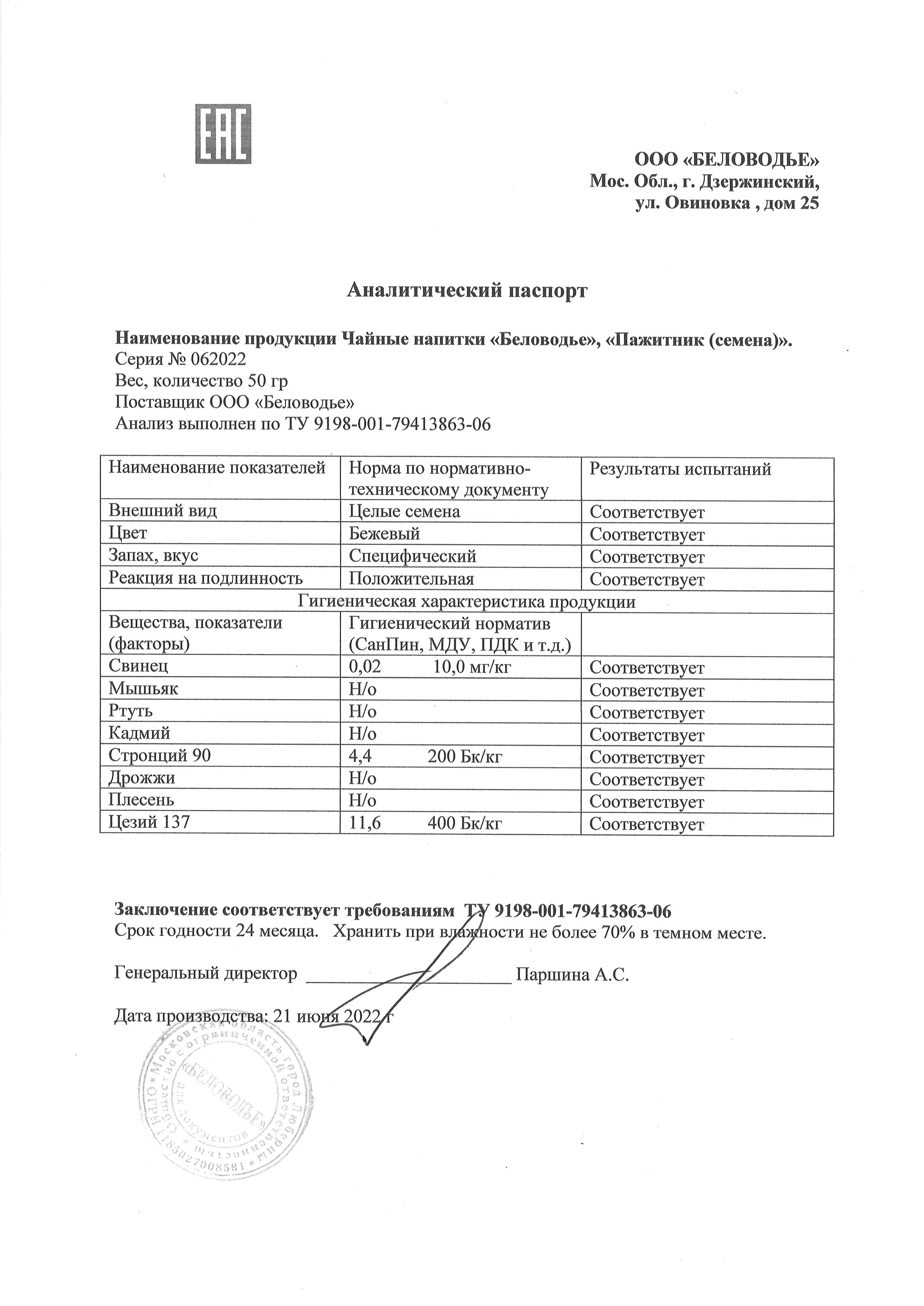 Паспорт №062022